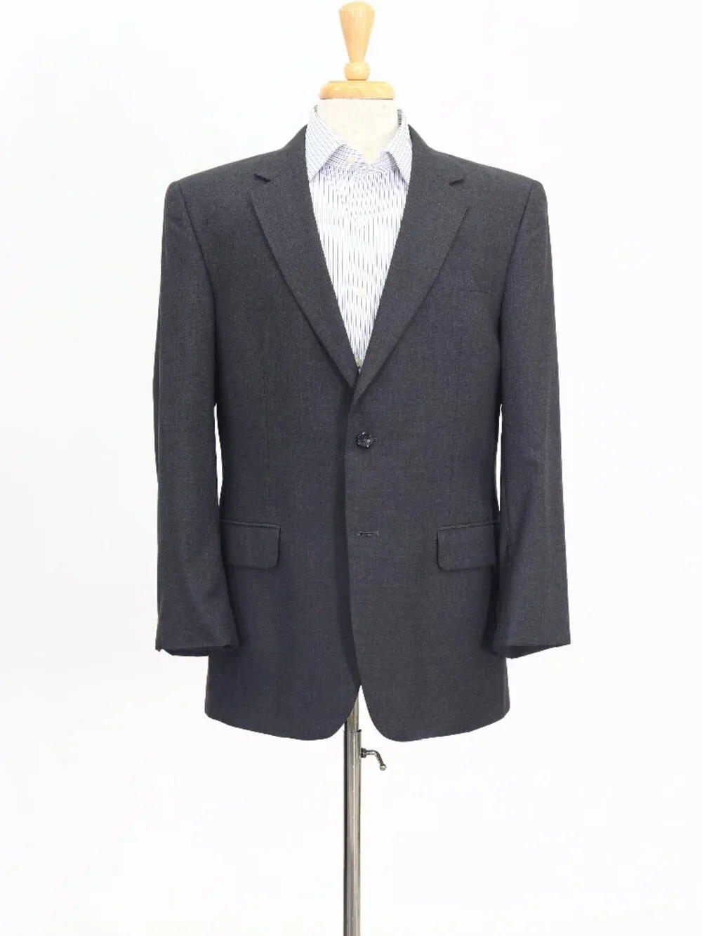 Jos. A. Bank 42R Gray Blazer Sport Coat Jacket 2-Button Solid W859